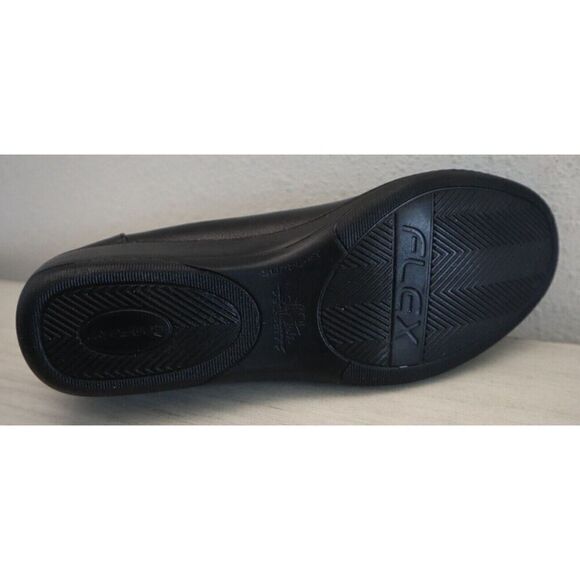 LifeStride Women's Sz 6.5W Black Tumble Faux Leather I-Loyal Flats Shoes - Picture 8 of 12